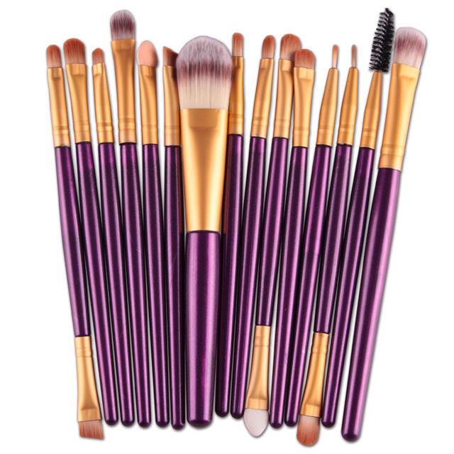 15 pcs Makeup Brushes