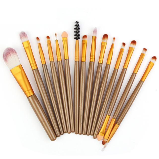 15 pcs Makeup Brushes