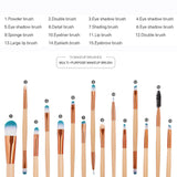 15 pcs Makeup Brushes
