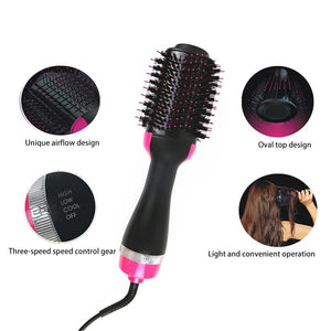 2 in 1 One- Step Negative Ion Voluminous and  Curling Hair Dryer