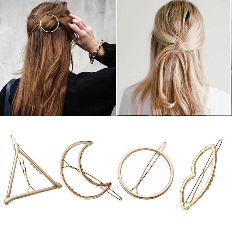 Girls Triangle Moon Hair Clips