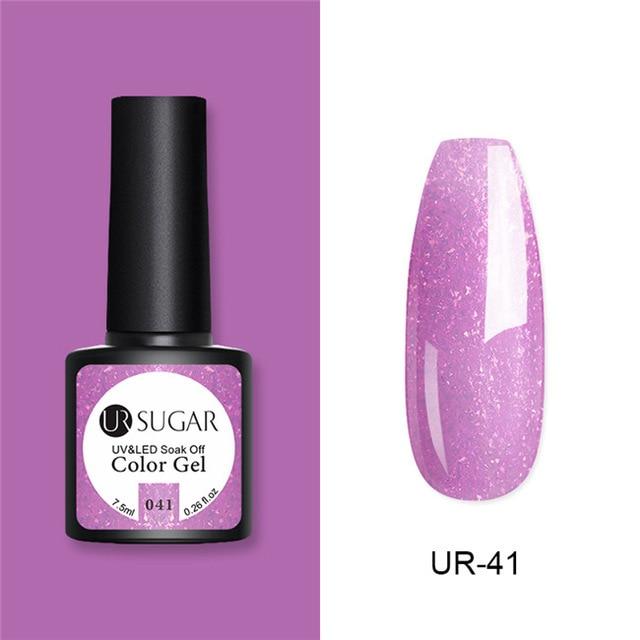 Nude and Sequin Gel Polish Gel Kit
