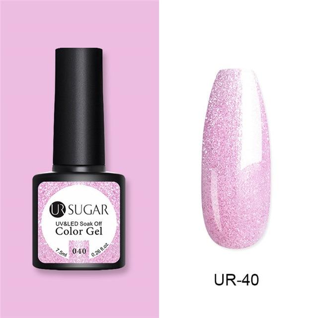 Nude and Sequin Gel Polish Gel Kit