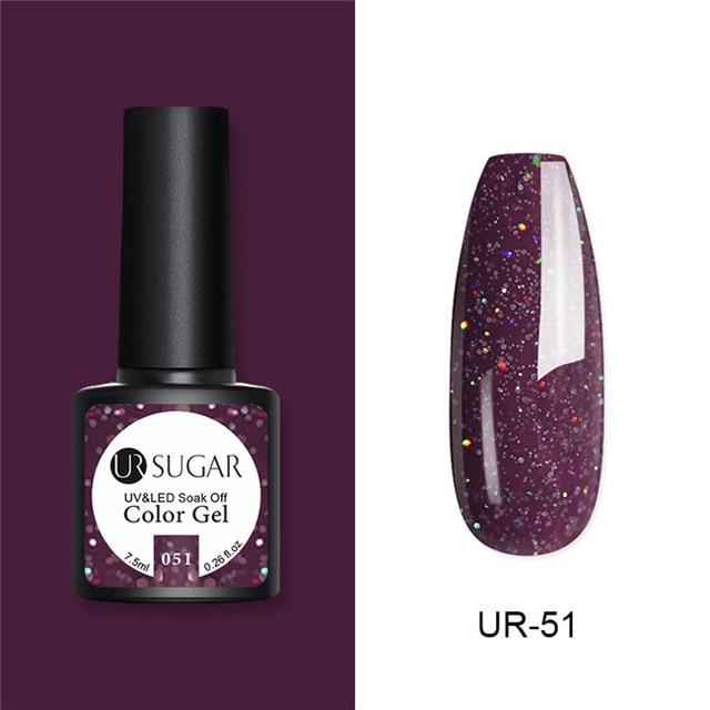 Nude and Sequin Gel Polish Gel Kit