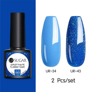 Nude and Sequin Gel Polish Gel Kit