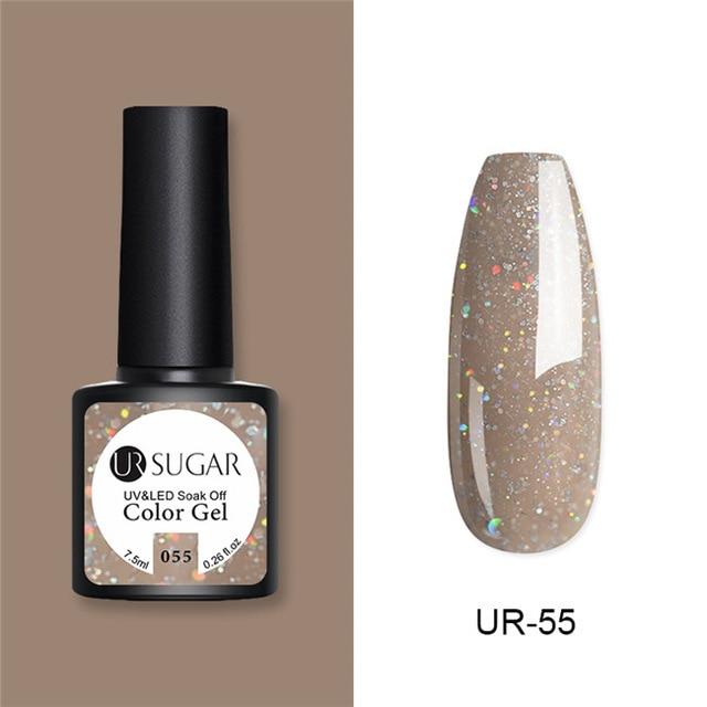 Nude and Sequin Gel Polish Gel Kit