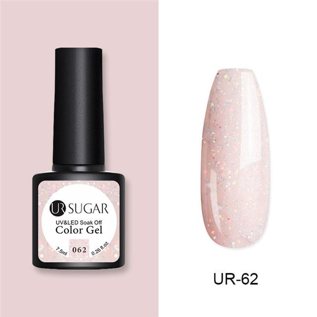 Nude and Sequin Gel Polish Gel Kit