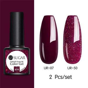 Nude and Sequin Gel Polish Gel Kit