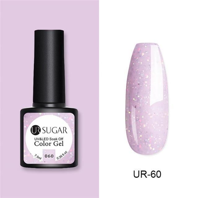 Nude and Sequin Gel Polish Gel Kit