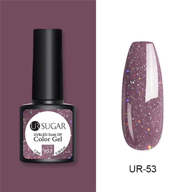 Nude and Sequin Gel Polish Gel Kit