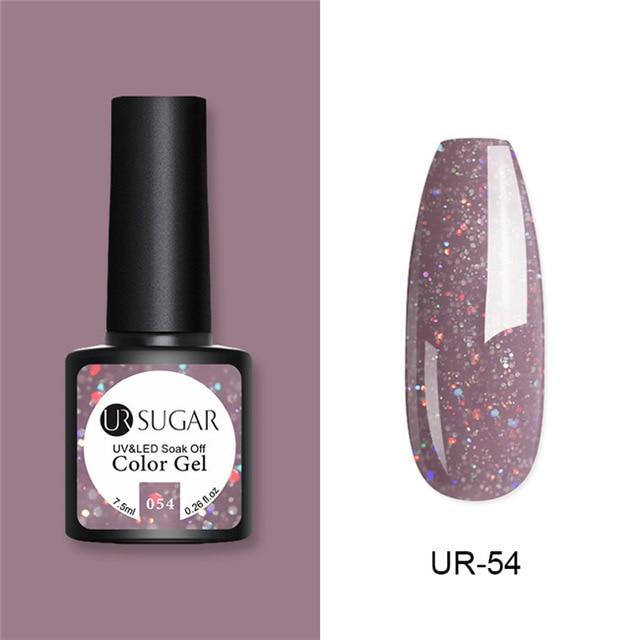Nude and Sequin Gel Polish Gel Kit