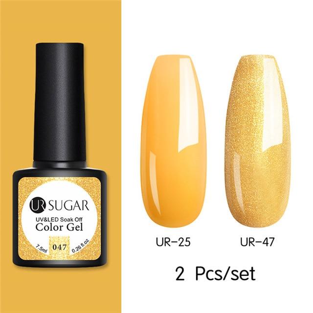 Nude and Sequin Gel Polish Gel Kit