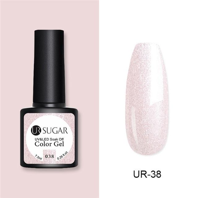 Nude and Sequin Gel Polish Gel Kit