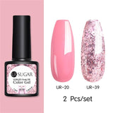 Nude and Sequin Gel Polish Gel Kit