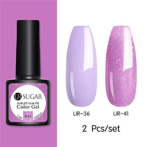 Nude and Sequin Gel Polish Gel Kit