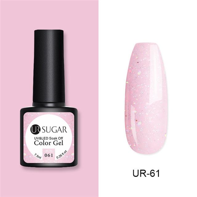 Nude and Sequin Gel Polish Gel Kit