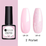 Nude and Sequin Gel Polish Gel Kit