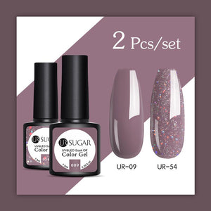 Nude and Sequin Gel Polish Gel Kit