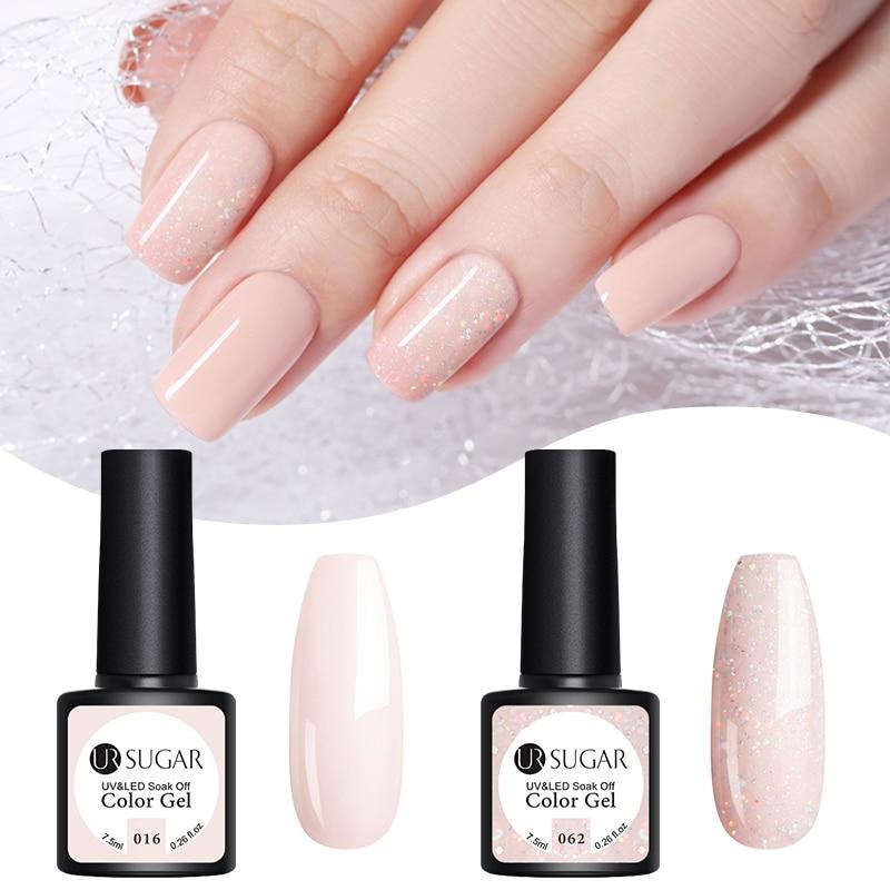 Nude and Sequin Gel Polish Gel Kit