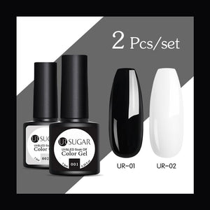 Nude and Sequin Gel Polish Gel Kit